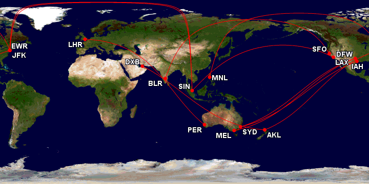 Flight path map showing the route from Singapore to New York